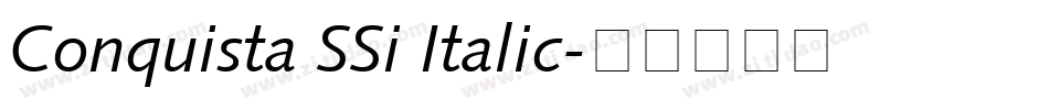 Conquista SSi Italic字体转换